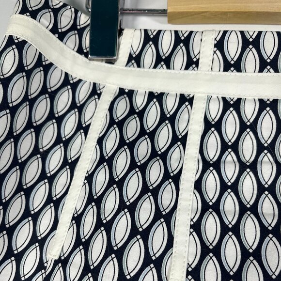 Gap A-Line Y2K stretch skirt in white and Navy size 10 - Picture 3 of 8